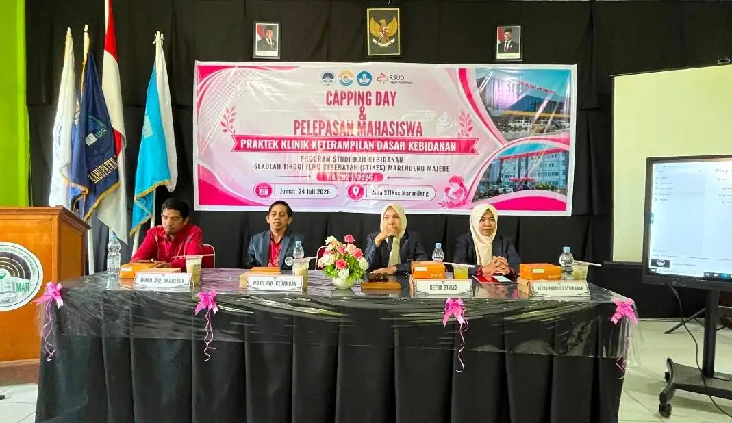 Caping Day STIKes Marendeng Majene: 25 Mahasiswa Kebidanan Resmi Dilepas Jalani Praktik Klinik Perdana